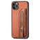 Case Cover For iPhone 11 Pro Carbon Fiber Horizontal Flip Zipper Wallet Phone Case(Brown)