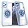 Case Cover For iPhone 11 Pro Magnetic Rotating Ring Holder Phone Case(Light Blue)