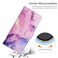 Case Cover For iPhone 11 Pro Crossbody Painted Marble Pattern Leather Phone Case (Purple)