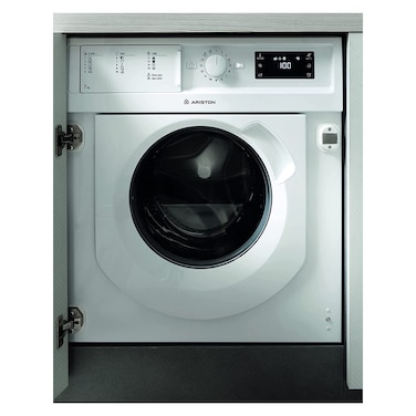 Ariston Front Load Washer Dryer BIWDHL75128MEA, 7/5 kg, Inverter Motor, 1200 rpm, Stainless Steel, White