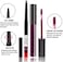 مجموعة مكياج مكونة من قطعتين من قلم تحديد الشفاه وأحمر الشفاه باللون الأرجواني الداكن غير اللامع، أحمر شفاه بورجوندي غير لامع يدوم 24 ساعة ومجموعة محدد الشفاه ديب بيري مات (#01)