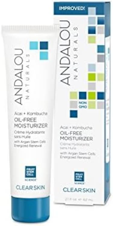 Andalou Naturals Acai + Kombucha مرطب خالي من الزيوت، الشاي الأبيض، 2.1 أونصة سائلة