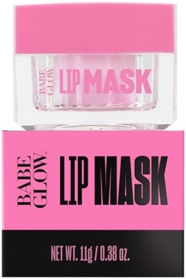 قناع نوم الشفاه الخالي من العطور من بابي جلو للحصول على شفاه أكثر نعومة، وحمض الهيالورونيك ومضادات الأكسدة ممزوجة للحصول على شفاه أكثر نعومة وترطيبًا، بدون رائحة ولم يتم الإساءة إلى الحيوانات لتصنيعها