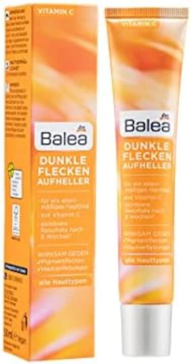 Balea Cream Brightener Lighten Dark Spots With Vitamin C Effective Against Pigment Spots And Skin Discoloration, 50ml