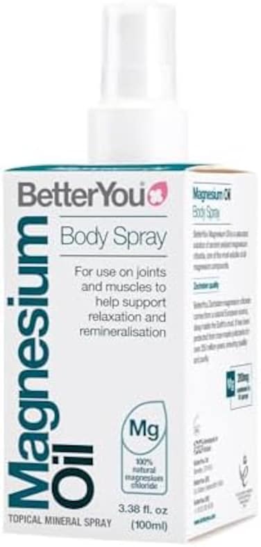 بخاخ الجسم بزيت المغنيسيوم من بيتريو، مصدر نقي ونظيف وطبيعي لكلوريد المغنيسيوم، بخاخ المغنيسيوم، نباتي وخالي من زيت النخيل، 100 مل (600 بخاخ)