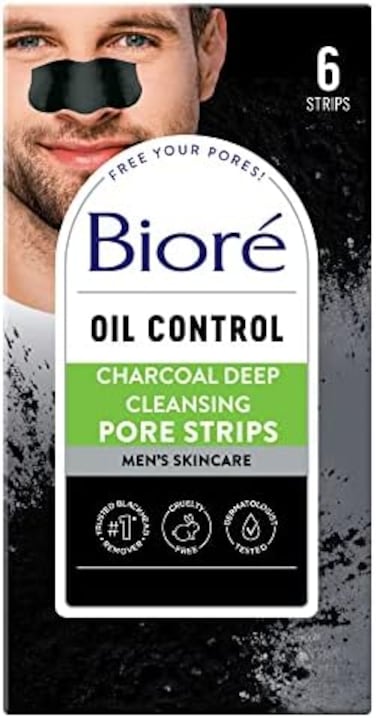 شرائح الفحم للتنظيف العميق للمسام للرجال من بيوري، شرائط الأنف لإزالة الرؤوس السوداء على البشرة الدهنية، تتميز بتقنية C-Bond مع فتح المسام الفوري، 6 قطع