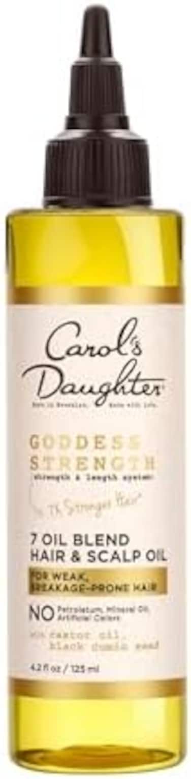 Carol's Daughter Goddess Strength 7 Oil Blend Scalp And Hair Oil For Wavy, Coily And Curly Hair, Hair Treatment With Castor Oil For Weak Hair, 4.2 Fl Oz