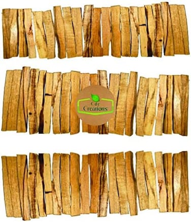 60 عصا. بالو سانتو عصي كبيرة ملطخة، بالو سانتو عالي الراتنج، خشب مقدس. عصا البخور البرية المحصودة المتميزة والمعتمدة للتنقية والتطهير والشفاء. إعادة ملء 60 العصي