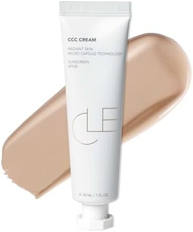 كريم أساس CCC من مستحضرات التجميل، كريم التحكم في اللون وتغييره، كريم هجين Bb وCc، برايمر تجميل متعدد الأغراض وكريم أساس للوجه للحصول على أفضل بشرة على الإطلاق، 1 أونصة (خفيف)
