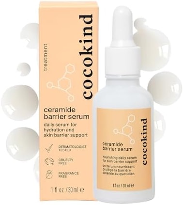 Cocokind Ceramide Serum, Hydrating Serum For Face, Skin Barrier Repair Face Serum With Ceramides, Ceramide Moisturizer And Lactic Acid Serum