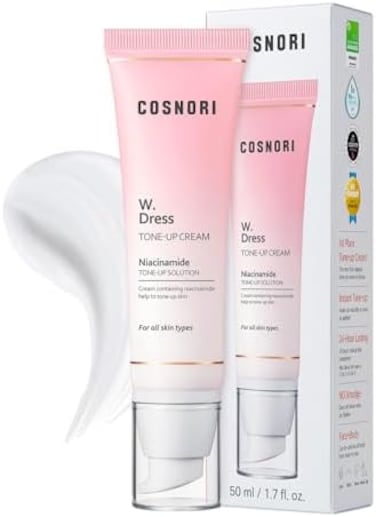 W. Dress Tone-Up Cream -Quick Skin Tone Balancer &ndash; Evens Out Complexion - No Makeup Natural Look - Long-Lasting Hydrating &amp; Sebum Control Face And Body &ndash; Vegan, No Animal Tested &ndash; 1.69 Oz