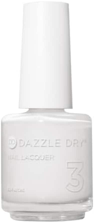 طلاء أظافر دازل دراي (الخطوة 3) - وايت لايتنينج - كريم تغطية كاملة بلون أبيض ستارك الحقيقي. (0.5 أونصة سائلة)