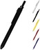 Dunbong 4 In 1 Multicolor Pen, Metal Cased Multifunction Pen, 0.5mm Mechanical Pencil, Red Ball Pen, Blue Ball Pen And Black Ball Pen, 1-Count (Black)
