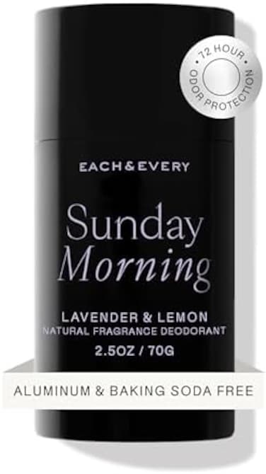 Each &amp; Every (Lavender Lemon) - All Natural Aluminium Free Deodorant For Women And Men, Cruelty Free Vegan Deodorant With Essential Oils, Non-Toxic, Paraben Free, Lavender Lemon, 70ml