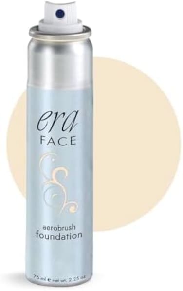 Era Beauty Era Face Spray Makeup (R2 Ivory, 2.25 Oz) - Airbrush Foundation, Everyday, Buildable, Professional Spray On Cosmetics