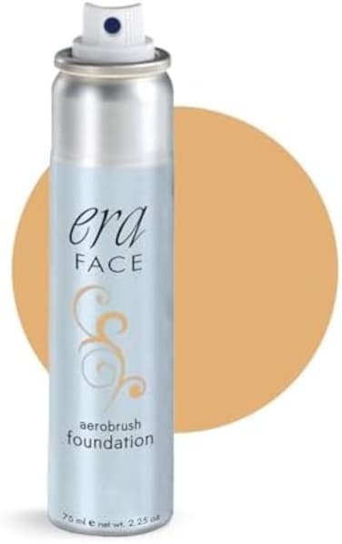 Era Face Spray Makeup (R6 Ginger, 2.25 Oz) - Airbrush Foundation, Everyday, Buildable, Professional Spray On Cosmetics By Era Beauty