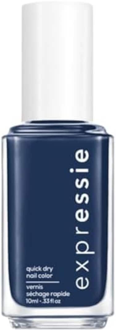 Expressie, طلاء أظافر سريع الجفاف، 8 مكونات نباتية مجانية، أزرق داكن، يترك على تمزيق، 0.33 أونصة سائلة