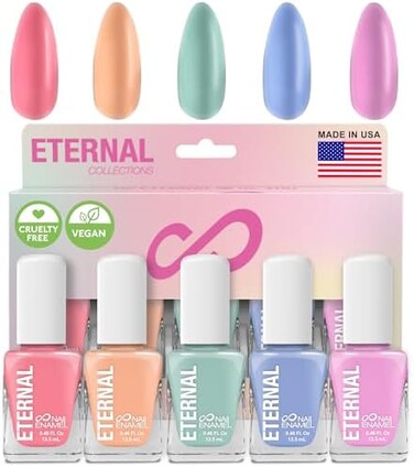 Pastel Nail Polish Sets For Women (Candy Pastels) - Pastel Nail Polish Set For Girls - Long Lasting &amp; Quick Dry Nail Polish Set For Home Diy Manicure Pedicure - Made In Usa, 13.5ml (Set Of 5)