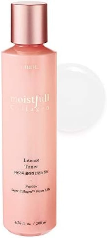 Etude House Moistfull Collagen Intense Facial Toner 200ml, Intense Hydrating Super Collagen Skin Care Toner, Korean Facial Moisturizing Toner With Low-Molecular Peptides Included For All Skin Type