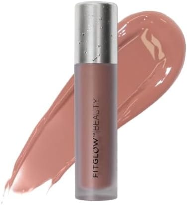 Fitglow Beauty - Lip Color Serum, Vegan, Woman-Owned Clean Beauty (Be - Soft Warm Nude)