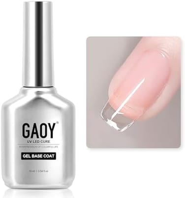Gaoy Gel Base Coat For Gel Nail Polish, 16ml No Wipe Clear Foundation For Long Lasting UV Gel Nail Art Diy At Home