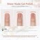 Gaoy Sheer Nude Gel Nail Polish, 16ml Jelly Natural Pink Translucent Color 1301 UV Light Cure Gel Polish For Nail Art Diy Manicure And Pedicure At Home