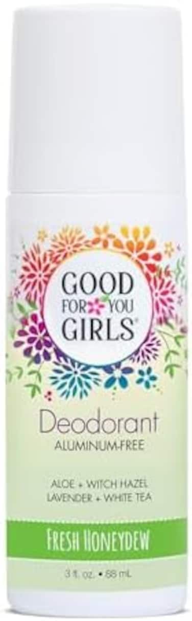 Good For You Girls Aluminum-Free, Natural &amp; Vegan Deodorant For Kids, Preteens, Teens, Safe &amp; Effective Odor Protection, Clear Roll-On, Natural Fragrance, Fresh Honeydew, 3 Oz (Pack Of 1)