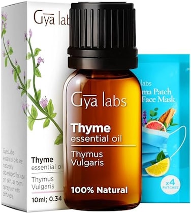 Thyme Essential Oil For Hair Growth - 100% Pure Therapeutic Grade Thyme Oil For Skin - Thyme Essential Oil Organic For Snoring &amp; Diffuser (10ml)