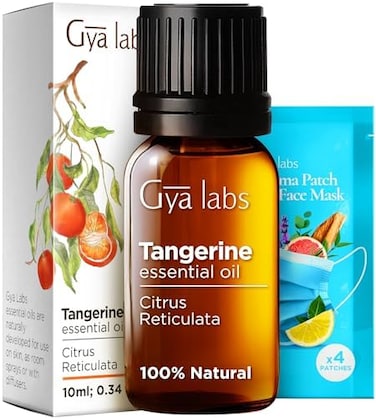 Gya Labs Tangerine Essential Oil - Zesty, Sweet &amp; Refreshing Scent (0.34 Fl Oz)