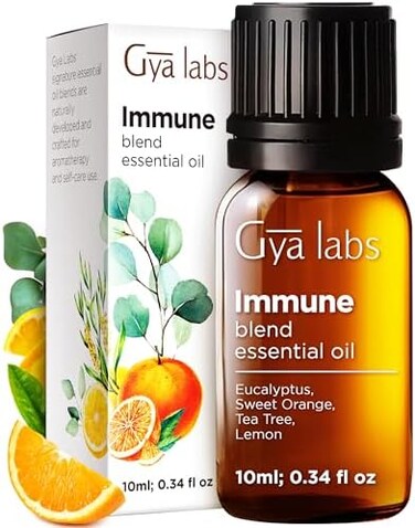 Gya Labs Immune Essential Oil Blend - Thieves Oil Essential Oil For Cleansing &amp; Invigorating - Essential Oil For Diffuser &amp; Wellness (0.34 Fl Oz)