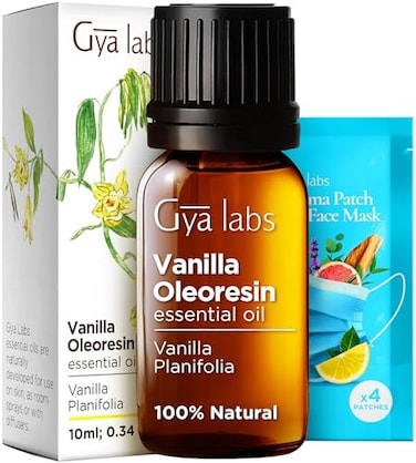 Gya Labs Pure Vanilla Essential Oil For Diffuser - 100% Therapeutic Grade Vanilla Oleoresin Essential Oil - Vanilla Essential Oil For Skin - Undiluted Long Lasting Vanilla Oil Perfume (10ml)