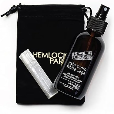 بخاخ تنظيف هيملوك بارك وايت سيج، بديل للتلطخ بدون دخان (بالو سانتو والمريمية البيضاء، زجاجة رذاذ سعة 4 أونصة)