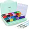 Himi Gouache Paints Set With 3 Paint Brushes, 24 Colors, 30G, Jelly Cup Design Non Toxic Paint For Canvas And Paper, Art Supplies For Professionals (Green Case)