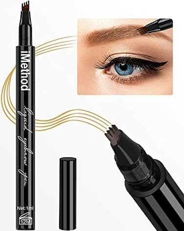 Microblading Eyebrow Pen - Eyebrow Tattoo Pen By, Creates Natural Looking Eyebrows Effortlessly And Stays On All Day, Dark Brown