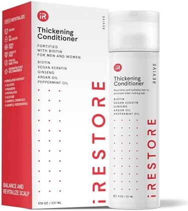 Irestore Biotin Hair Conditioner For Damaged Dry Hair - Biotin Conditioner For Fine Hair Growth, Volumizing Thickening Conditioner With Ginseng &amp; Argan Oil To Moisturise, Pair With Hair Loss Shampoo