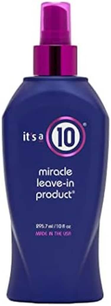 It's A 10 Haircare - Miracle Leave-In Product Spray, Natural Ingredients, Smoothes &amp; Eliminates Frizz, Restores Shine, Colour Safe, Natural Ingredients, 295.7ml