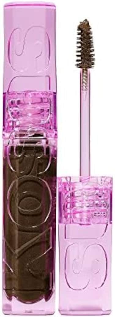 جل ملون للحواجب بمكونات نباتية نظيفة للحصول على حواجب كثيفة وممتلئة وصحية، تدوم طويلاً (بني داكن)