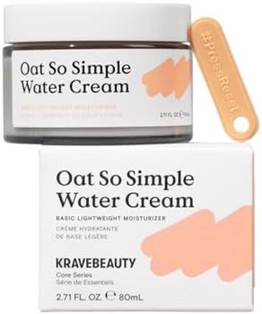 كريم مائي بسيط للغاية بالشوفان من Kravebeauty، غني بالشوفان والسكوالان لتهدئة البشرة والحفاظ على الرطوبة، مرطب يومي، لجميع أنواع البشرة، نباتي ولم يتم الإساءة إلى الحيوانات لتصنيعه، 2.7 أونصة سائلة