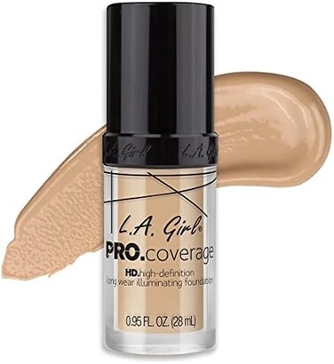 L.A. Girl Pro Coverage Liquid Foundation, Fair, 0.95 Fl Oz, Glm642