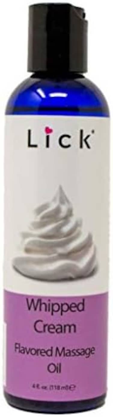 زيت تدليك بنكهة الكريمة المخفوقة للأزواج - غسول تدليك صالح للأكل مع فيتامين هـ وزيت اللوز الحلو وزيت جوز الهند غير لزج ولطيف على البشرة - طبيعي ومريح ونباتي (4 أونصة)