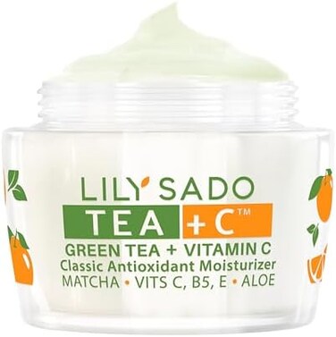 كريم مرطب للوجه بالشاي الأخضر وفيتامين C - لوشن مرطب طبيعي للوجه مضاد للأكسدة ومضاد للتجاعيد - ينعم ويرطب ويشد ويوحد لون البشرة للحصول على بشرة مذهلة ومشرقة. للنساء والرجال