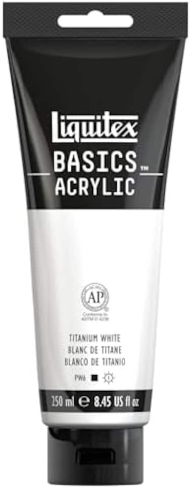 Liquitex Basics Acrylic Paint, 8.45-Oz Tube, Titanium White