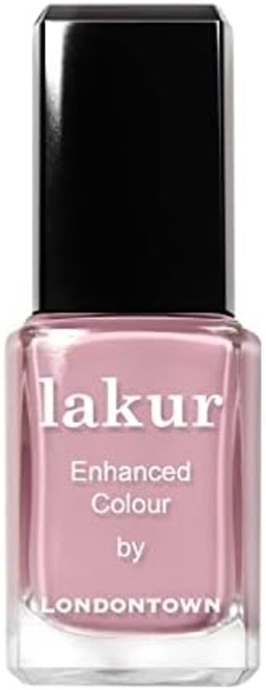 Londontown Blue-Tinted Pink Glossy Nail Polish, Berry Nude Lakur, Vegan Chip-Resistant Long-Lasting Nail Lacquer, 40 Fl Oz