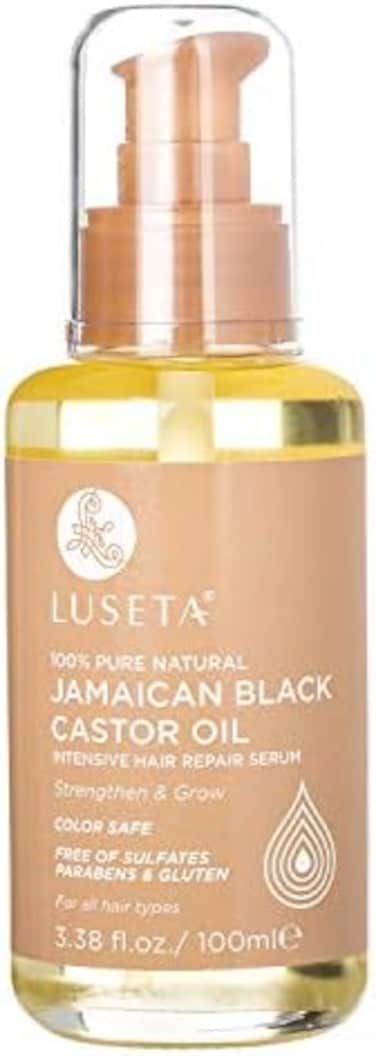 Luseta 100% Pure Natural Jamaican Black Castor Oil Hair Oil, Moisturizing &amp; Healing, For Hair Growth 3.38Oz