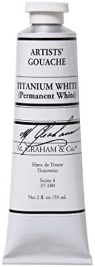 M. Graham &amp; Co. 2-Ounce Tube Gouache Paint, Titanium White