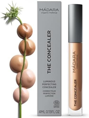 Organic Skincare, Luminous Perfecting Concealer 45 Almond &ndash; 4ml, Dewy Finish, With Hyaluronic Acid, Natural Concealer For Dark Circles And Blemishes, Vegan, Cosmos Natural Certified.