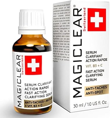 Luxury Swiss Dark Spot Remover For Face Body Serum Age Sun Brown Spot Freckles Corrector Melasma Treatment Anti Aging Skin Vitamin C + Niacinamide Organic