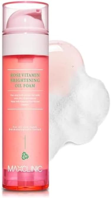 زيت فيتامين الورد للوجه إلى منظف الوجه الرغوي الكريمي، منظف مشتق من النباتات، 110 جرام، 3.88 أونصة سائلة