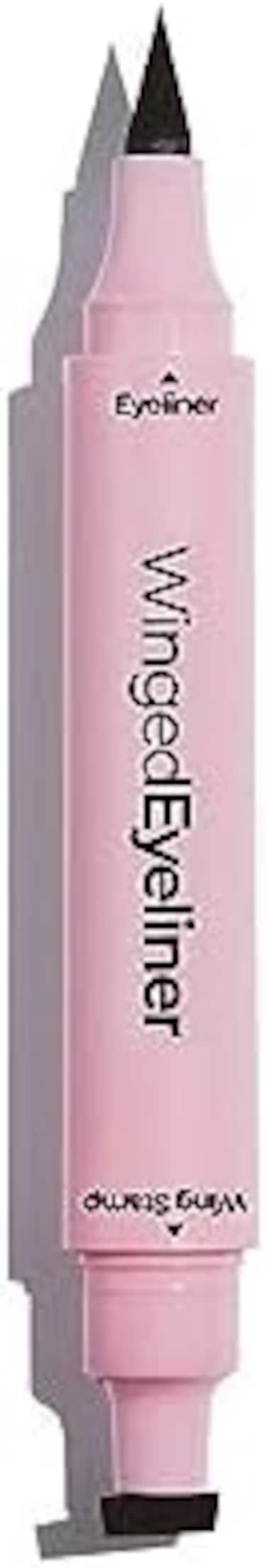 ختم محدد عيون مجنح من ماك بيوتي، ختم محدد عيون مجنح مزدوج الأطراف وكحل سائل، مقاوم للتلطخ والماء، نباتي، لم يتم الإساءة إلى القسوة على الحيوانات