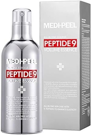 مستحضر Medi-Peel الكل في واحد للعناية بالبشرة مع 9 ببتيدات، مستحضرات تجميل كورية، خلاصة حجم + مصل + كريم، 100 مل، K-Beauty